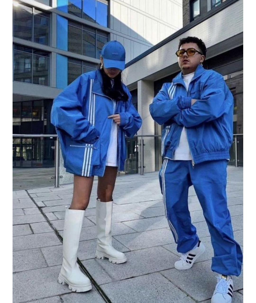 ADIDAS Голубой полиэстеровый спортивные костюмы, фото 7