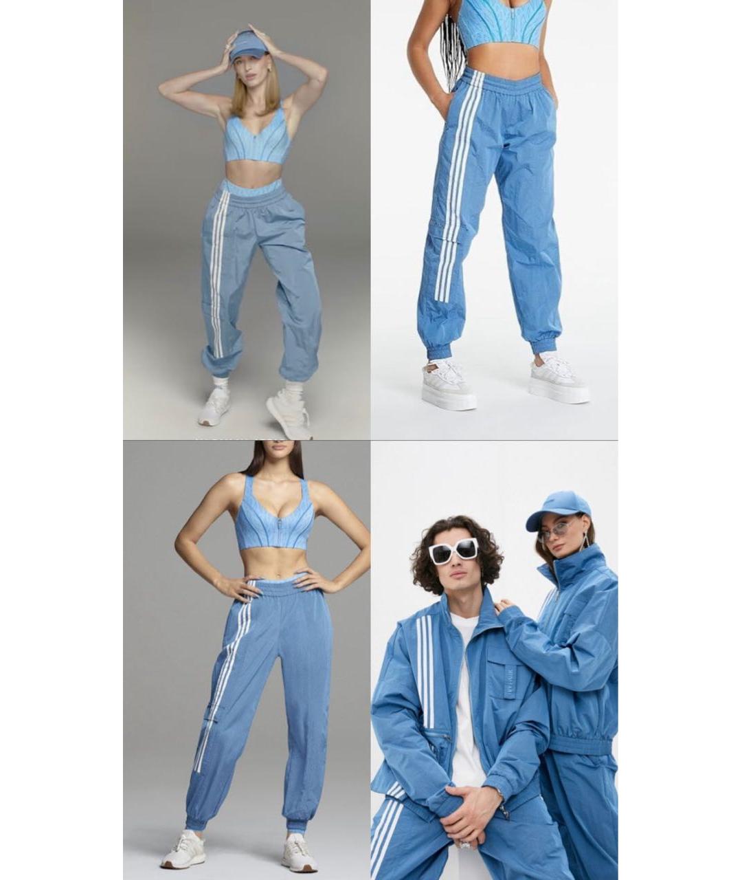 ADIDAS Голубой полиэстеровый спортивные костюмы, фото 4