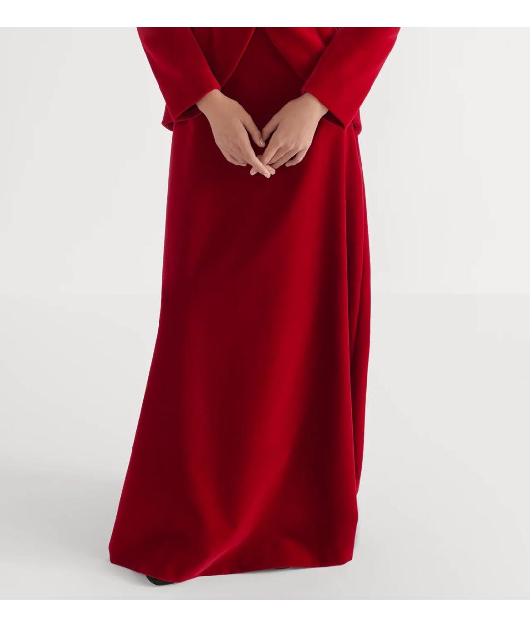 CHRISTIAN DIOR Красная хлопковая юбка макси, фото 2