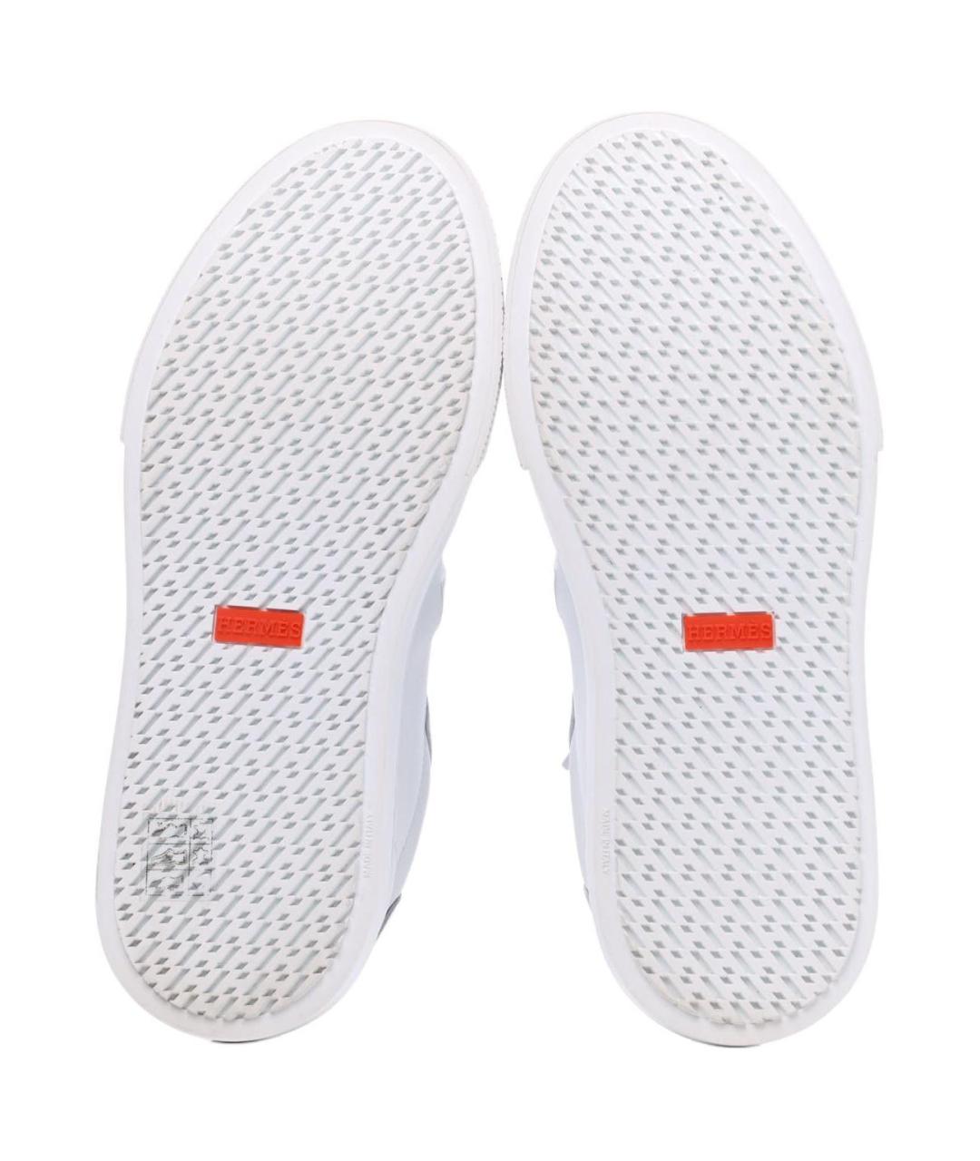 HERMES Белые кожаные низкие кроссовки / кеды, фото 5