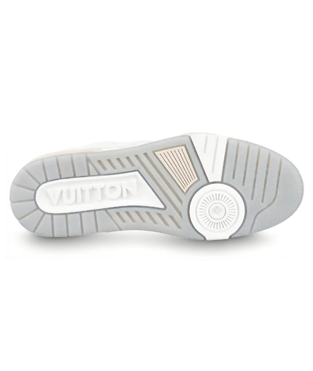 LOUIS VUITTON Белые кожаные кроссовки, фото 5
