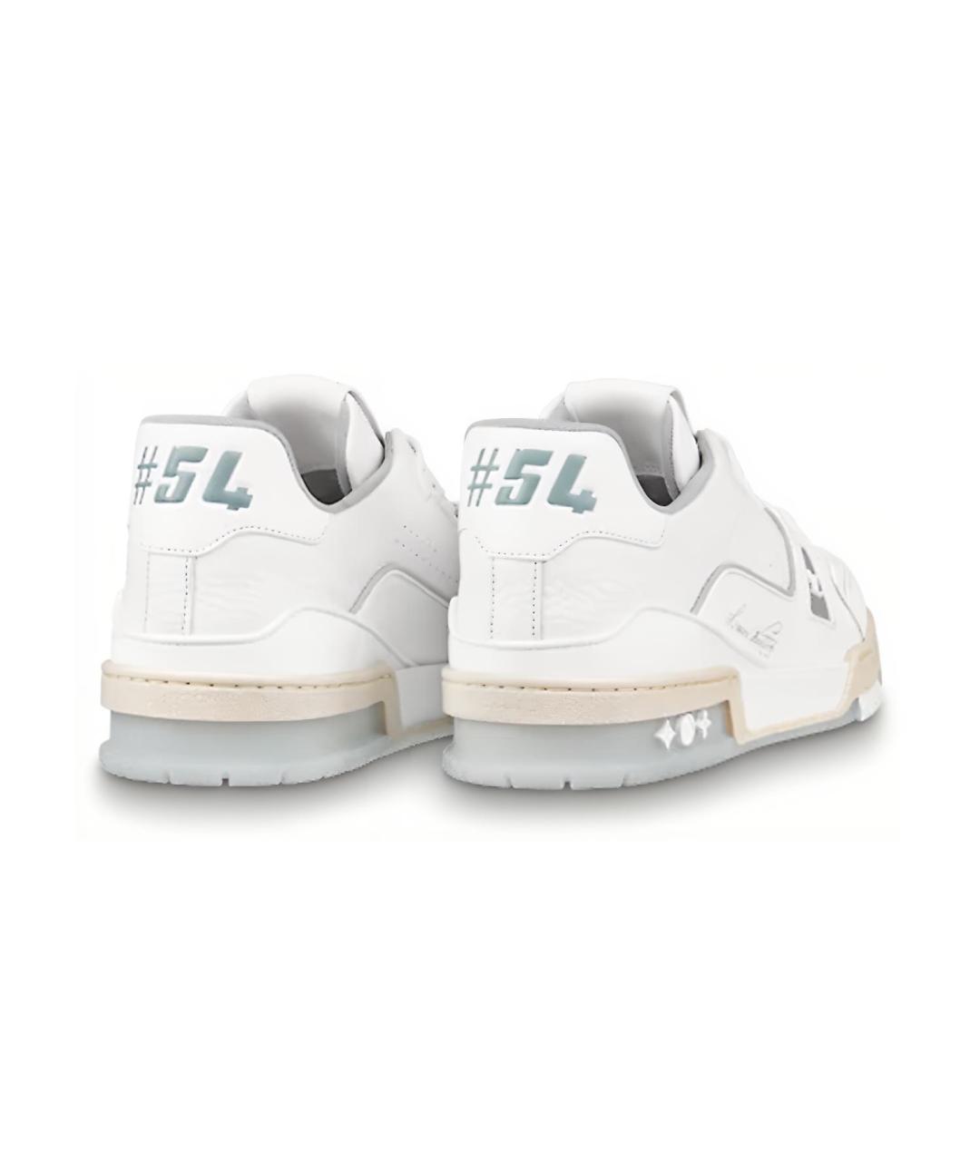 LOUIS VUITTON Белые кожаные кроссовки, фото 3