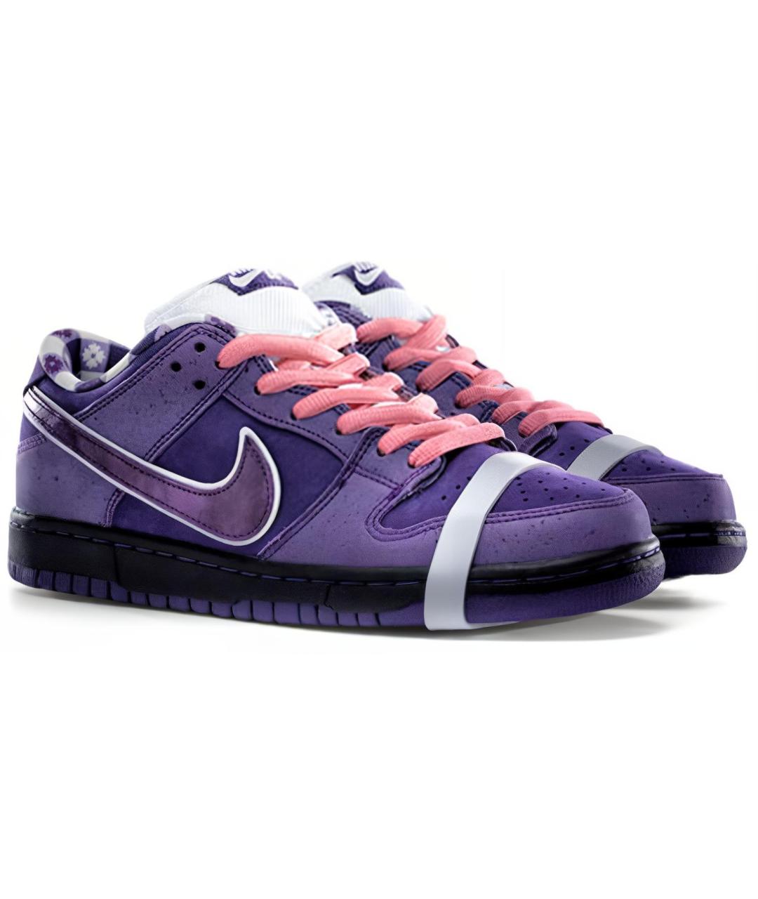 NIKE Фиолетовые кожаные кроссовки, фото 2