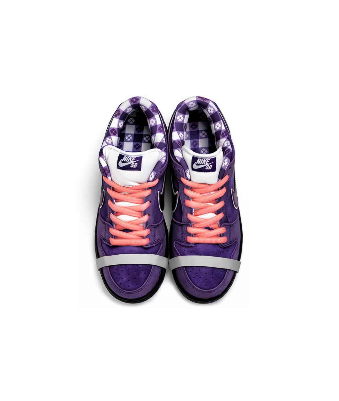 NIKE Фиолетовые кожаные кроссовки, фото 4