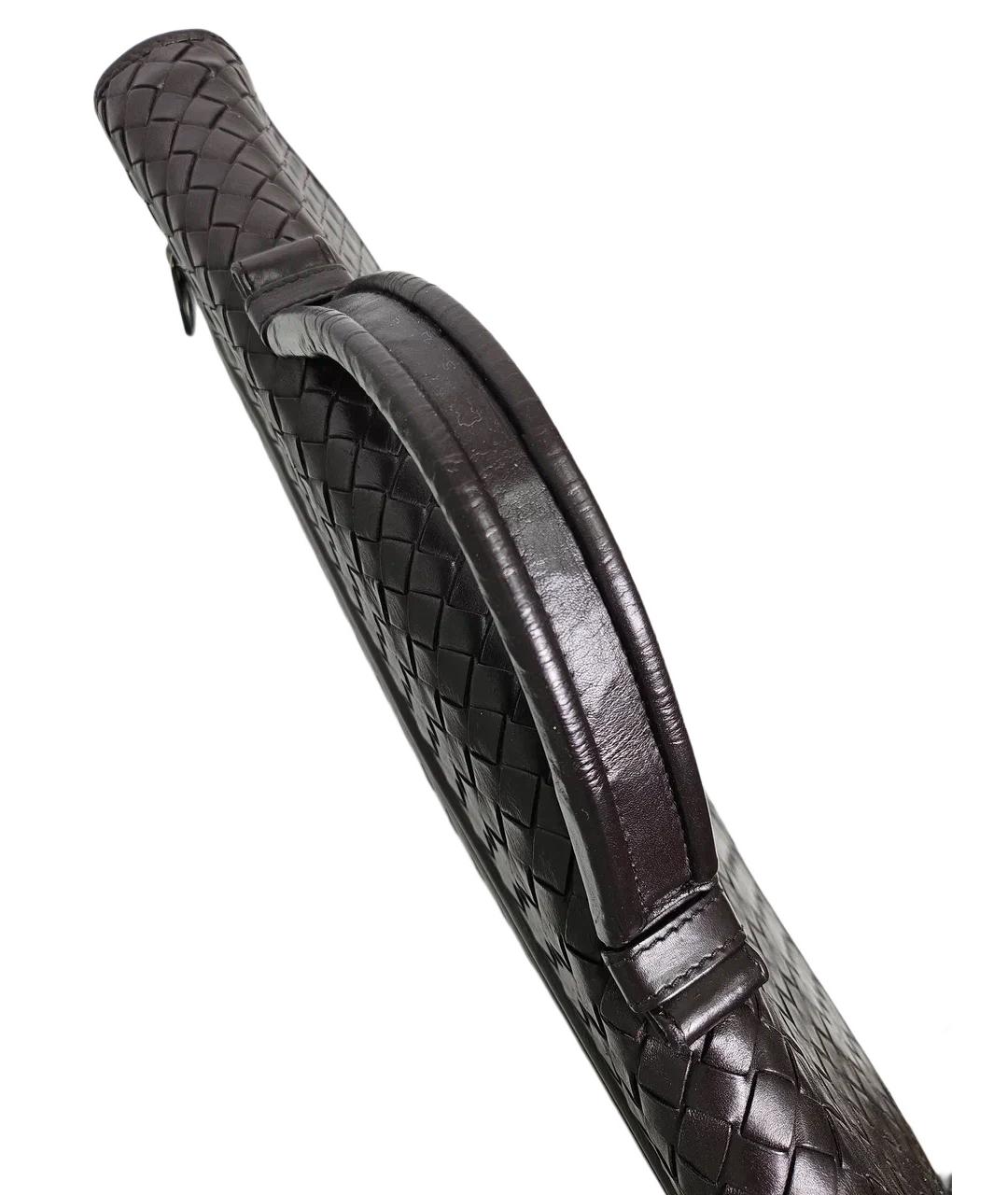 BOTTEGA VENETA Черный кожаный портфель, фото 7