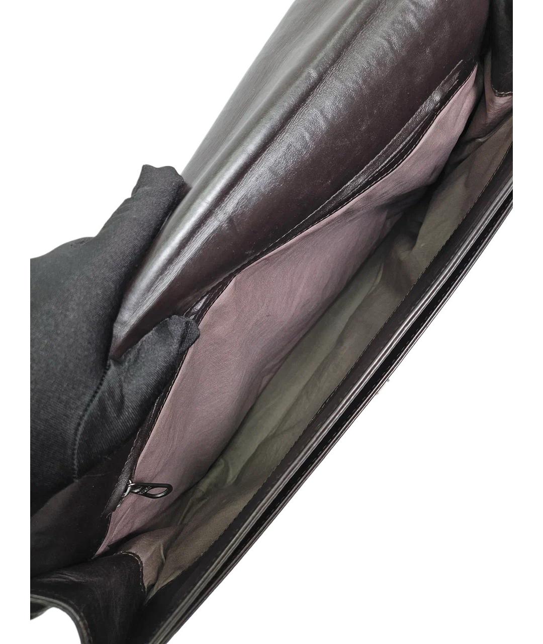 BOTTEGA VENETA Черный кожаный портфель, фото 6