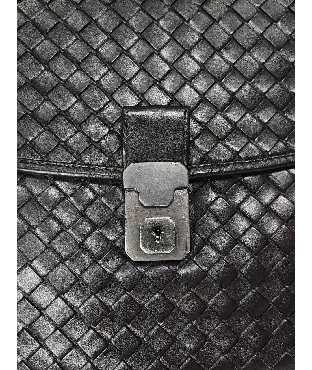 BOTTEGA VENETA Черный кожаный портфель, фото 8