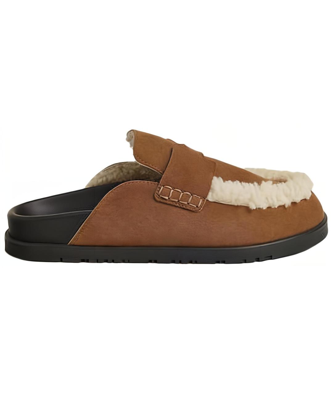 HERMES Коричневые мюли, фото 1