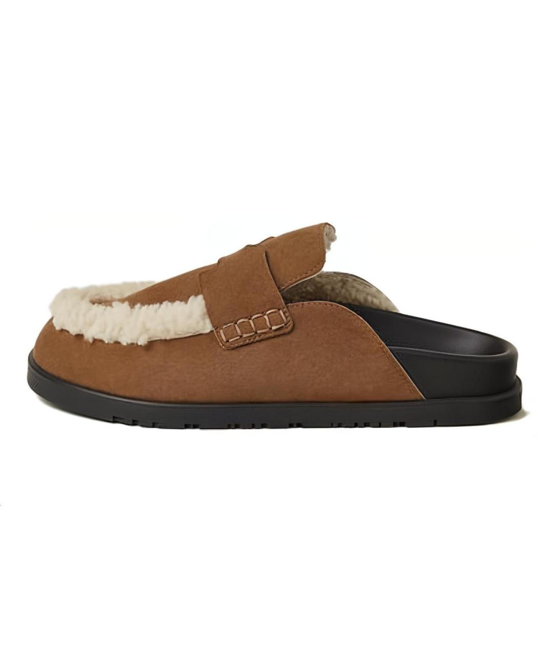 HERMES Коричневые мюли, фото 2