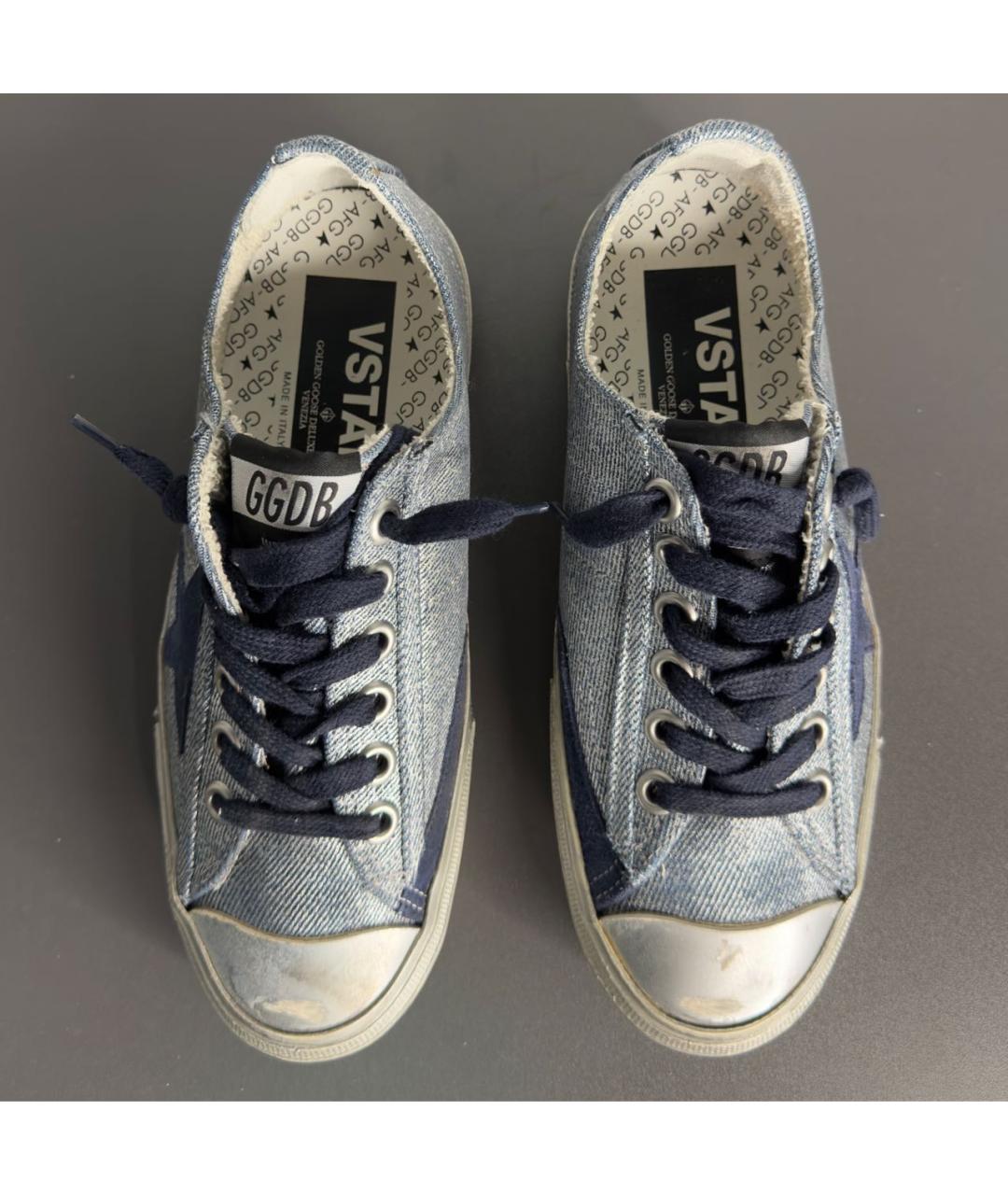 GOLDEN GOOSE Синие текстильные кеды, фото 2