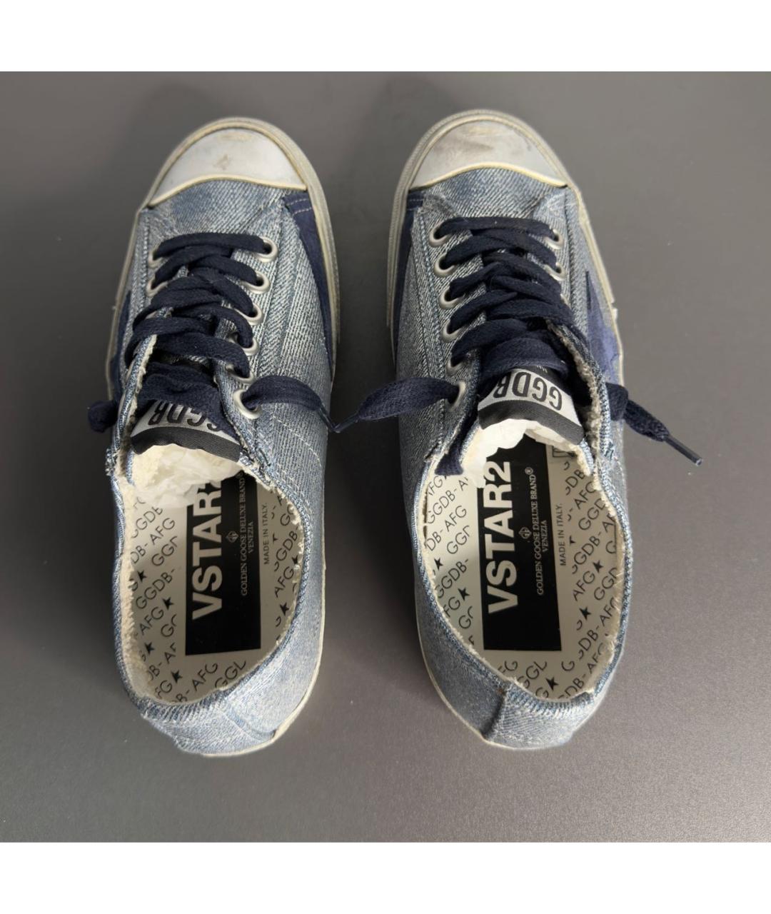 GOLDEN GOOSE Синие текстильные кеды, фото 3
