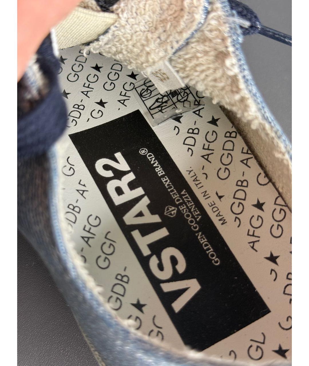 GOLDEN GOOSE Синие текстильные кеды, фото 8