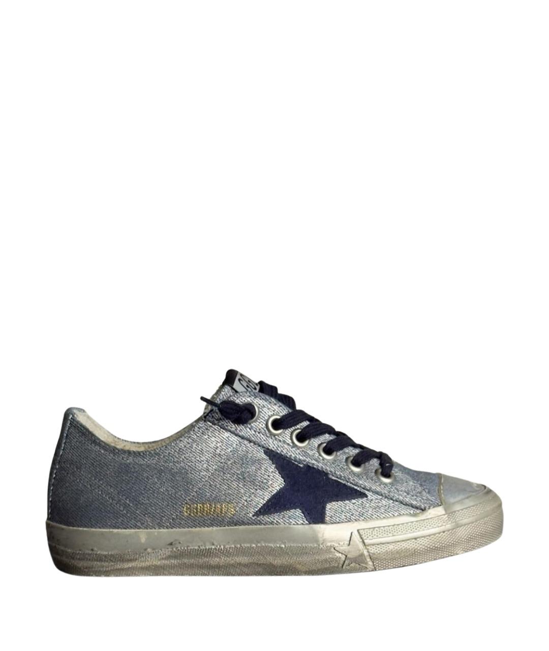 GOLDEN GOOSE Синие текстильные кеды, фото 1