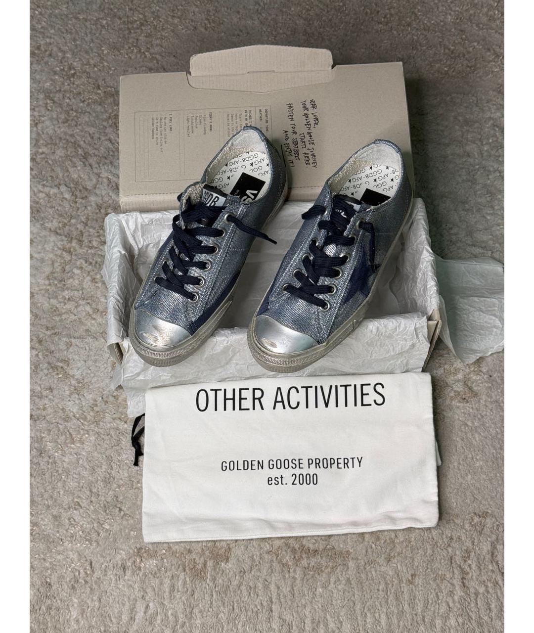 GOLDEN GOOSE Синие текстильные кеды, фото 6