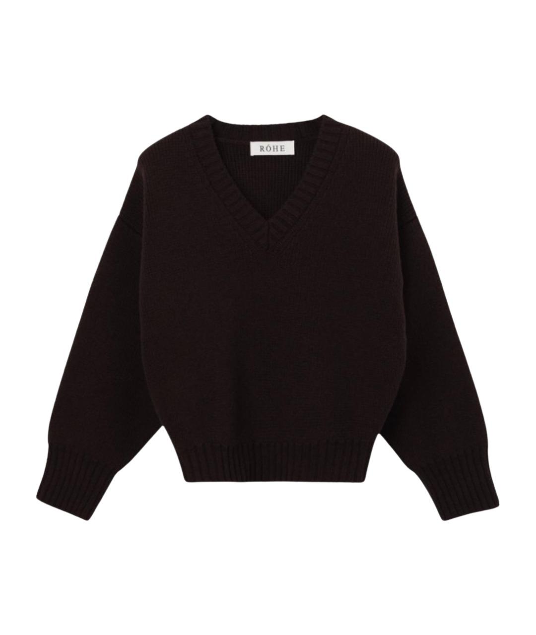 ROHE Коричневый шерстяной джемпер / свитер, фото 1
