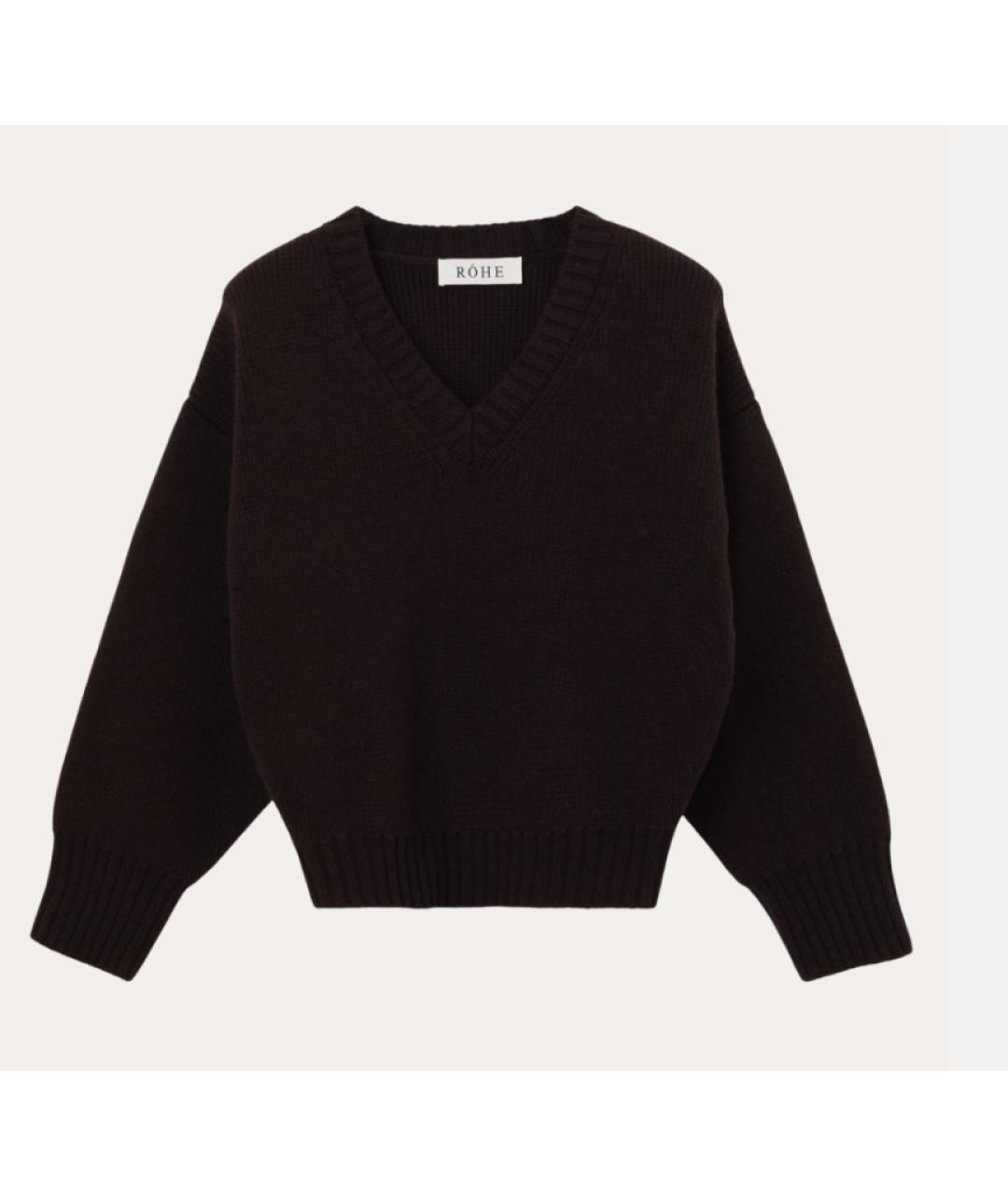 ROHE Коричневый шерстяной джемпер / свитер, фото 4