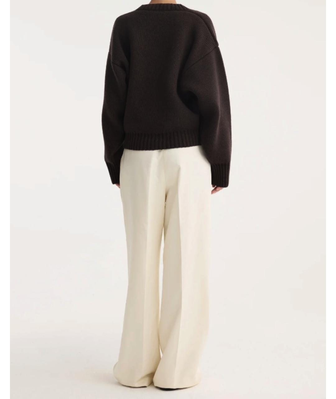 ROHE Коричневый шерстяной джемпер / свитер, фото 3