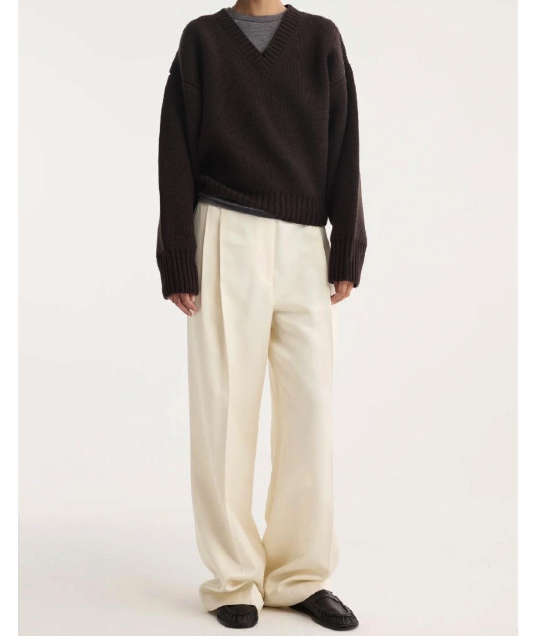 ROHE Коричневый шерстяной джемпер / свитер, фото 2