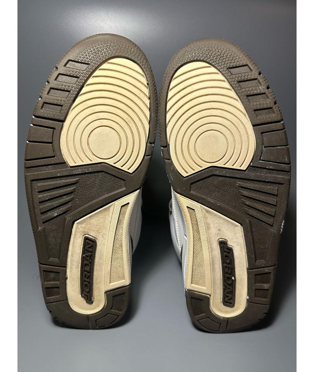 JORDAN Белые кожаные высокие кроссовки / кеды, фото 6