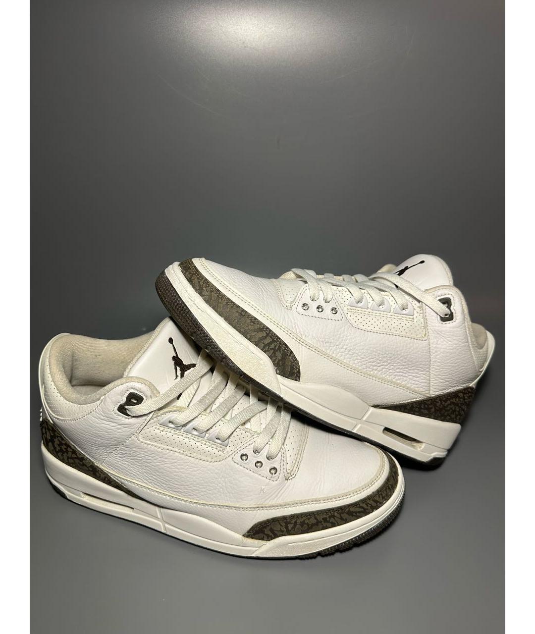 JORDAN Белые кожаные высокие кроссовки / кеды, фото 5