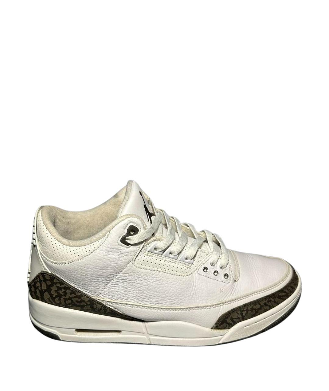 JORDAN Белые кожаные высокие кроссовки / кеды, фото 1