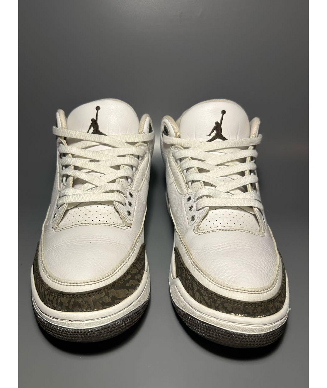 JORDAN Белые кожаные высокие кроссовки / кеды, фото 2