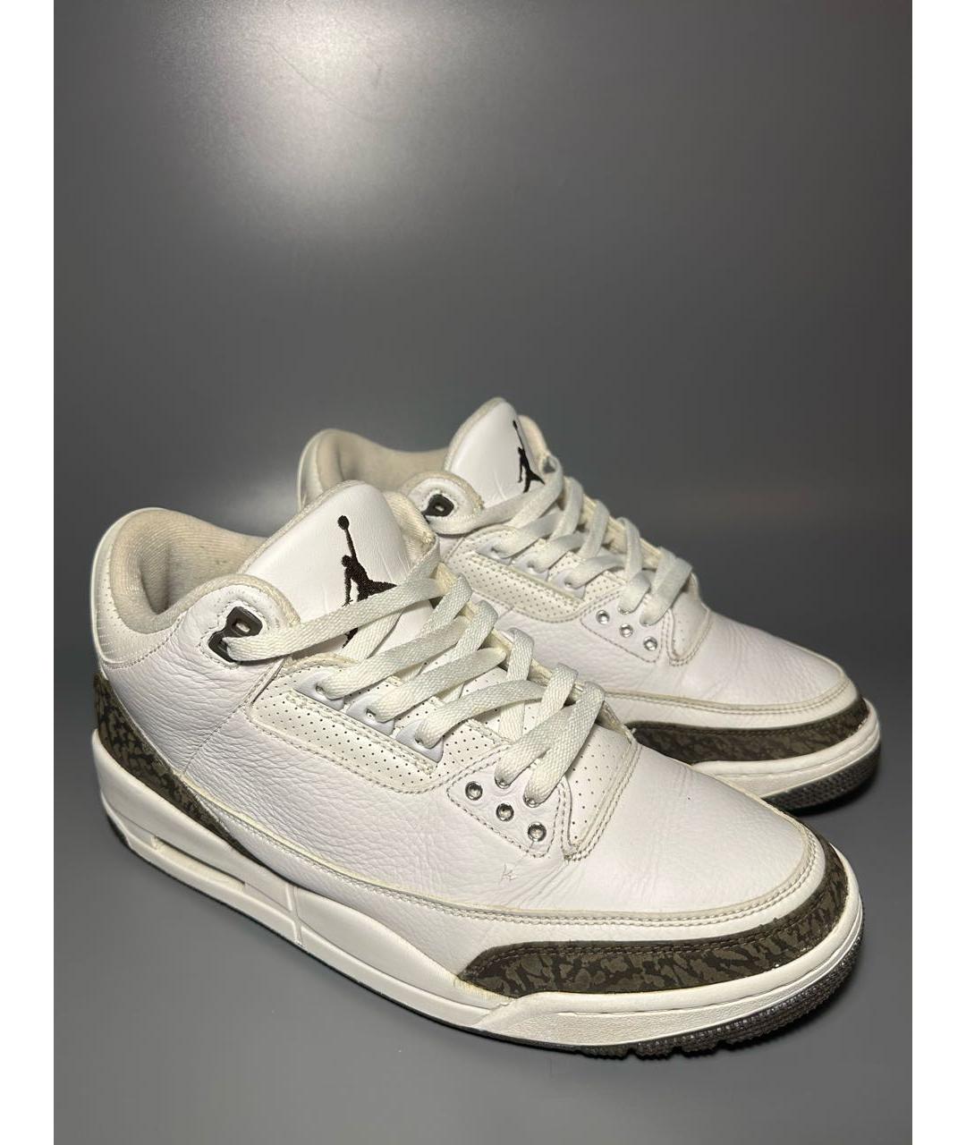 JORDAN Белые кожаные высокие кроссовки / кеды, фото 8