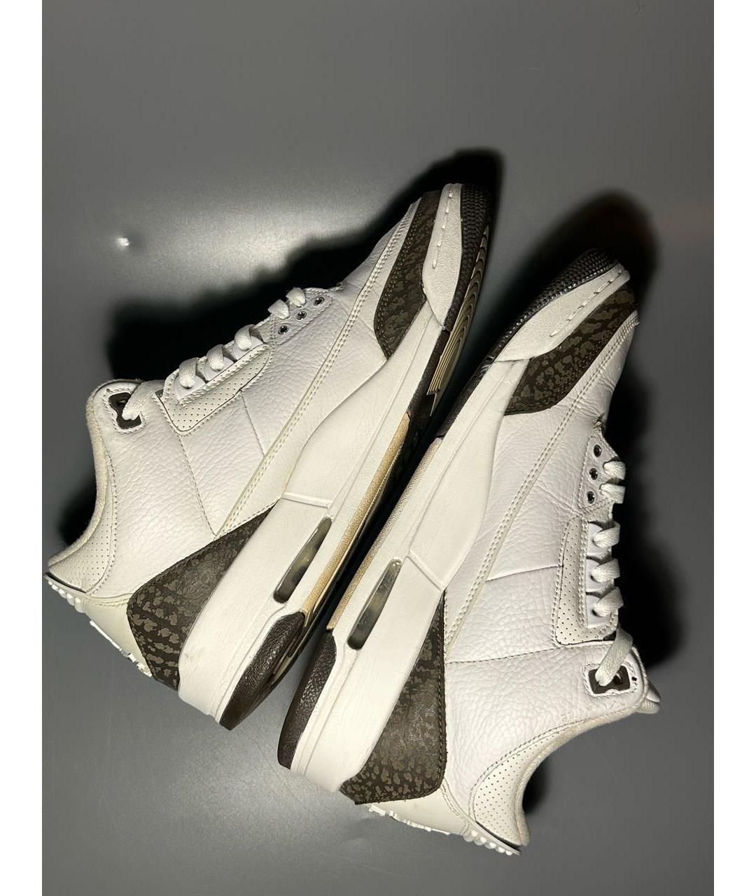 JORDAN Белые кожаные высокие кроссовки / кеды, фото 7