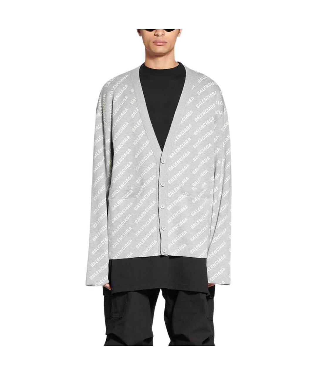 BALENCIAGA Серый кардиган, фото 4