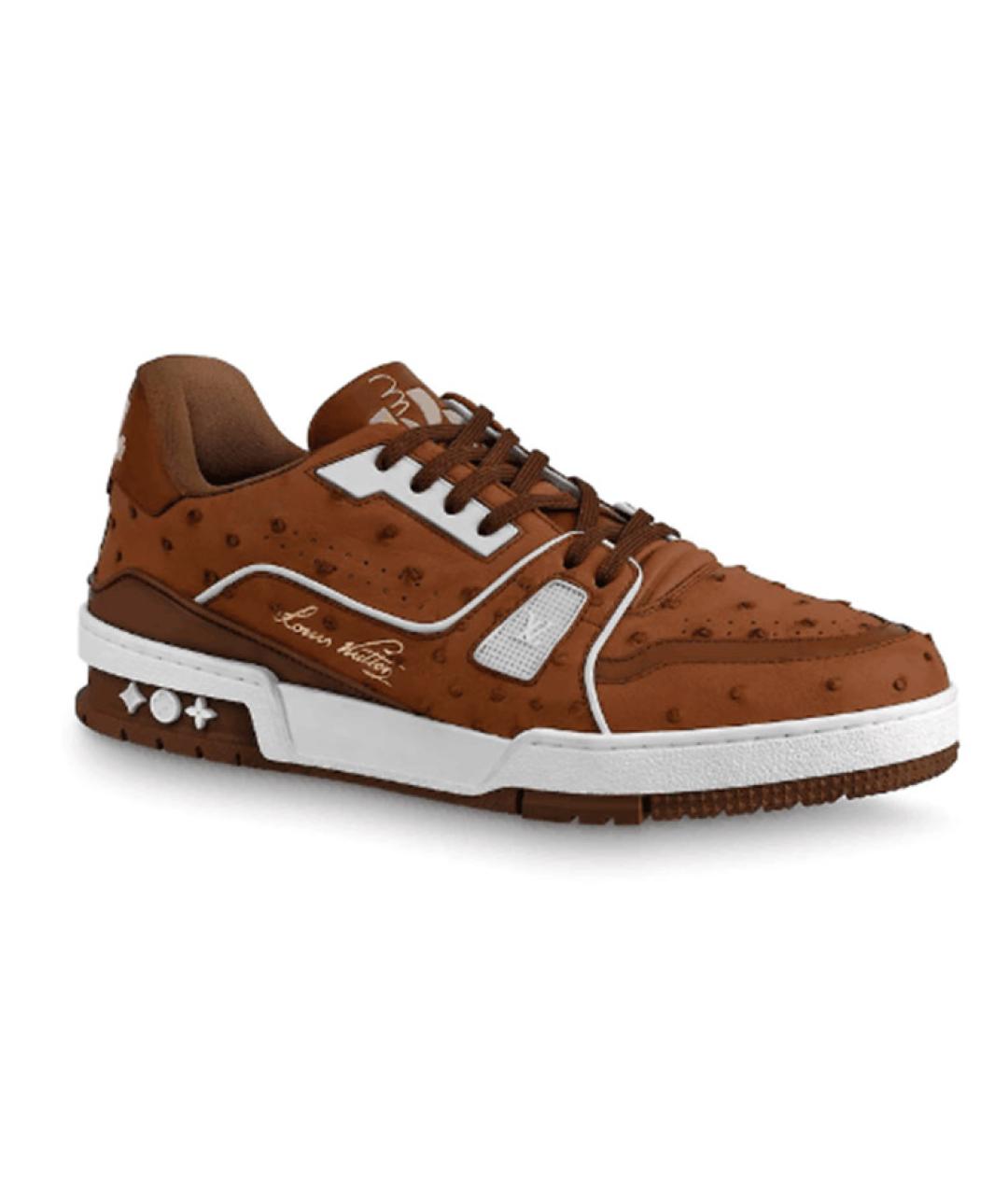 LOUIS VUITTON Коричневые кроссовки, фото 1