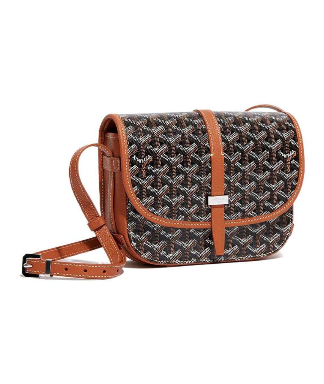 GOYARD Темно-синяя кожаная сумка через плечо, фото 6