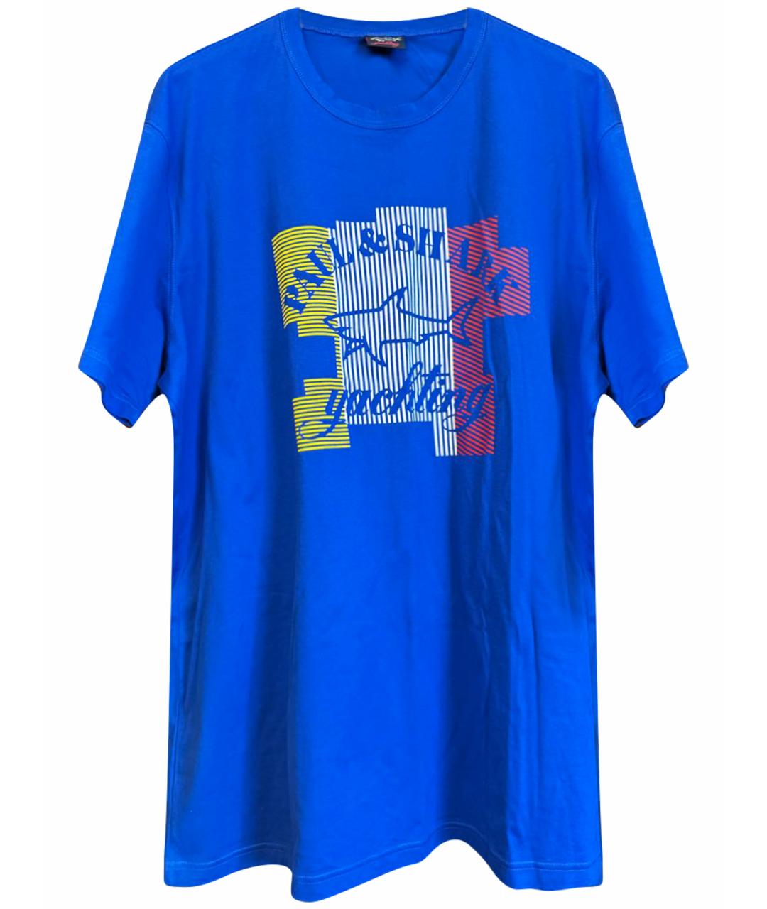 PAUL & SHARK Синяя хлопковая футболка, фото 1