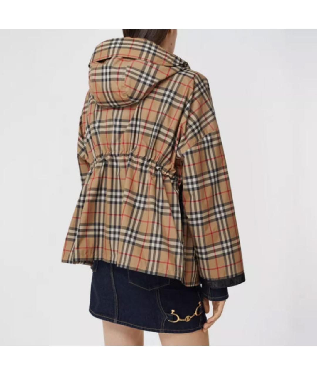 BURBERRY Бежевая полиэстеровая куртка, фото 4