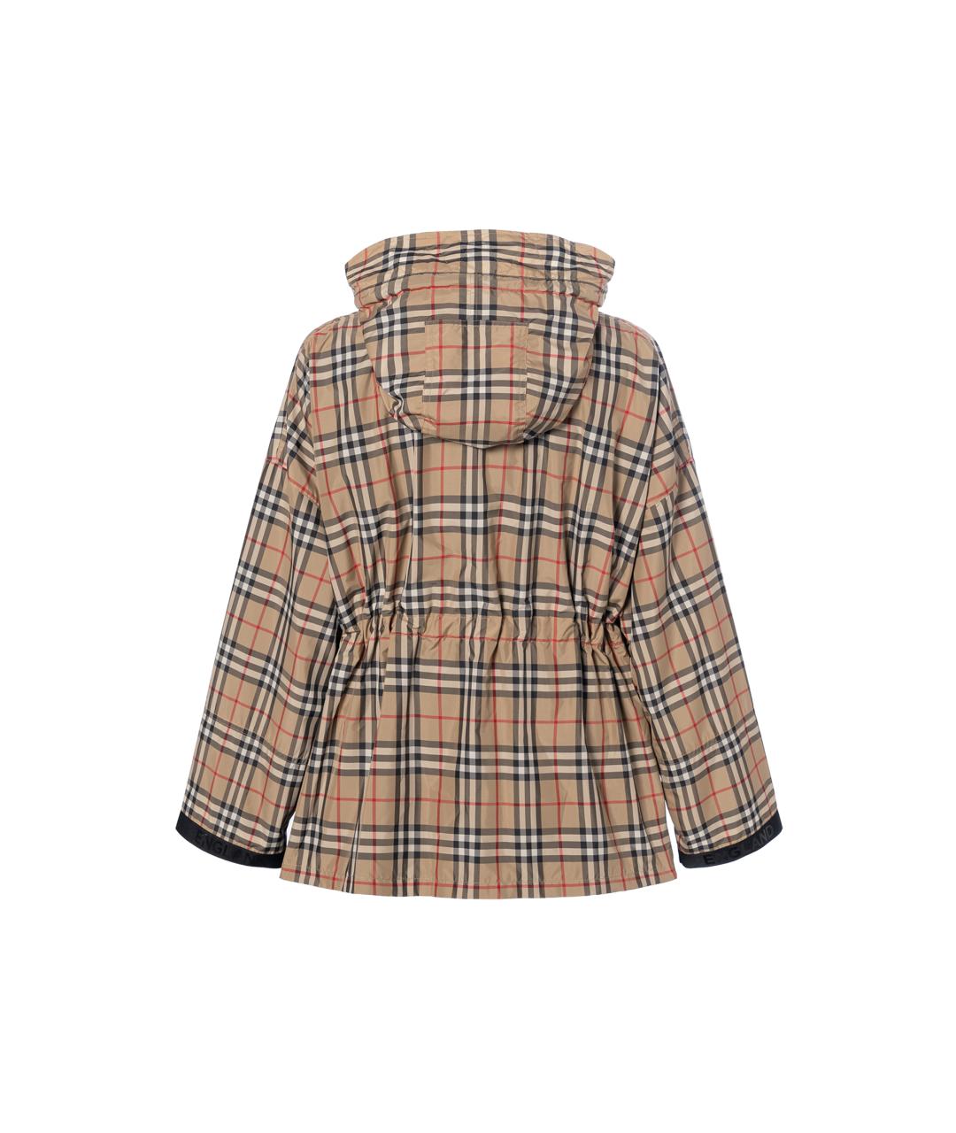 BURBERRY Бежевая полиэстеровая куртка, фото 2