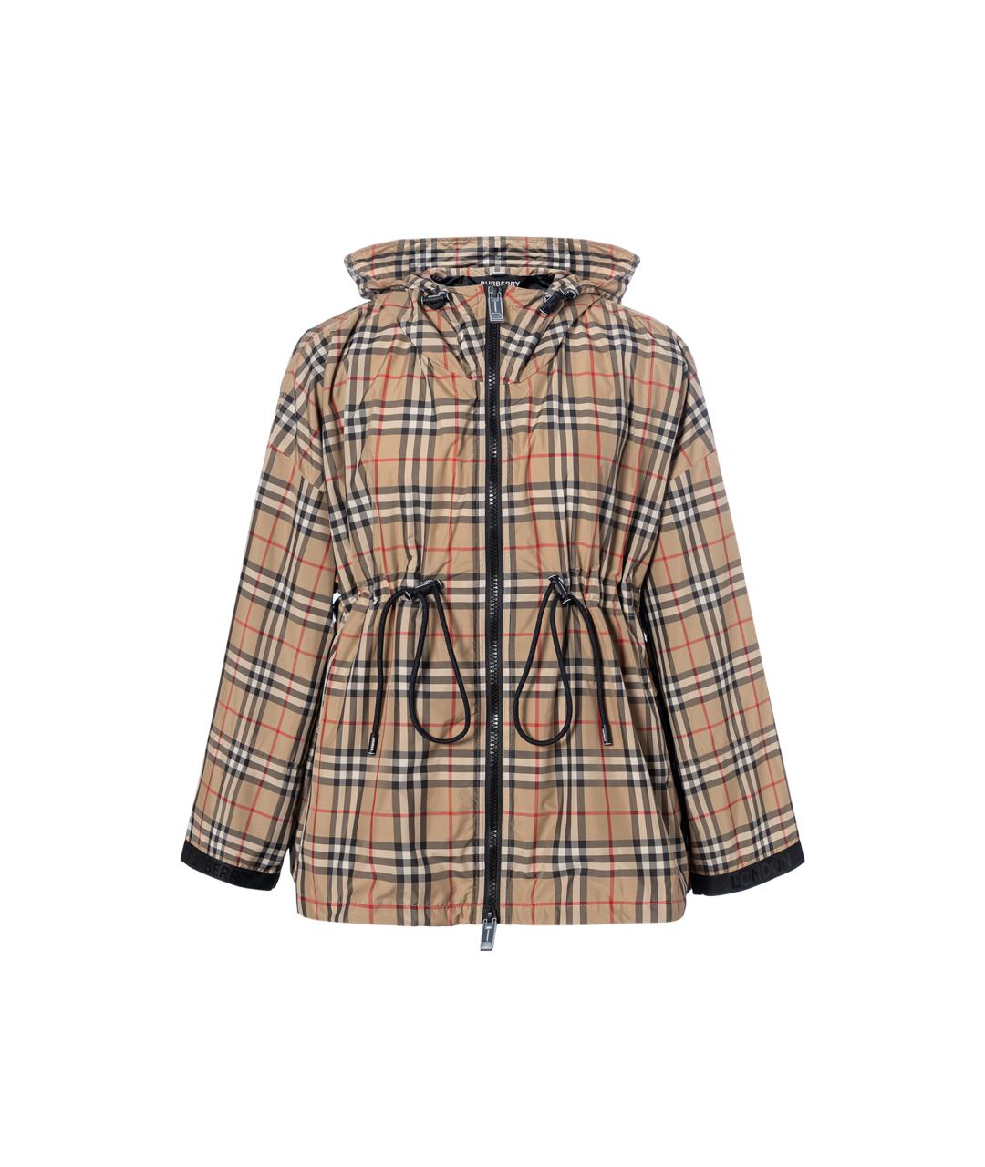 BURBERRY Бежевая полиэстеровая куртка, фото 1