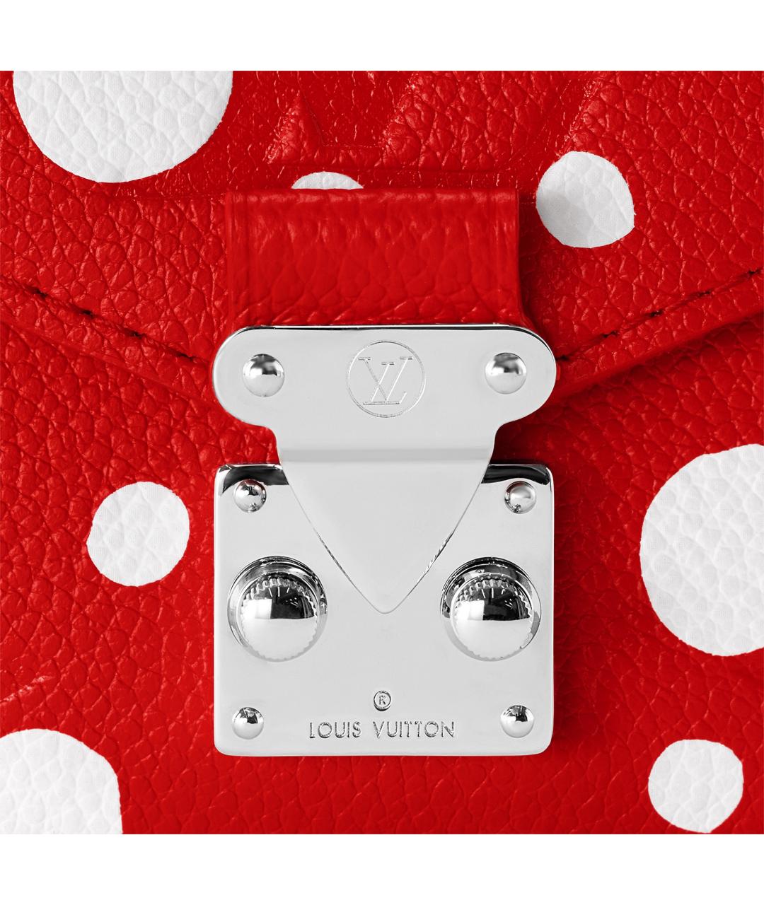 LOUIS VUITTON Красная кожаная сумка через плечо, фото 5