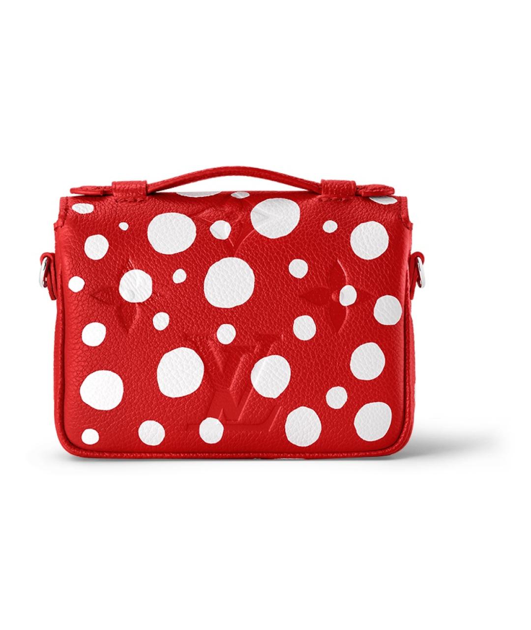 LOUIS VUITTON Красная кожаная сумка через плечо, фото 2