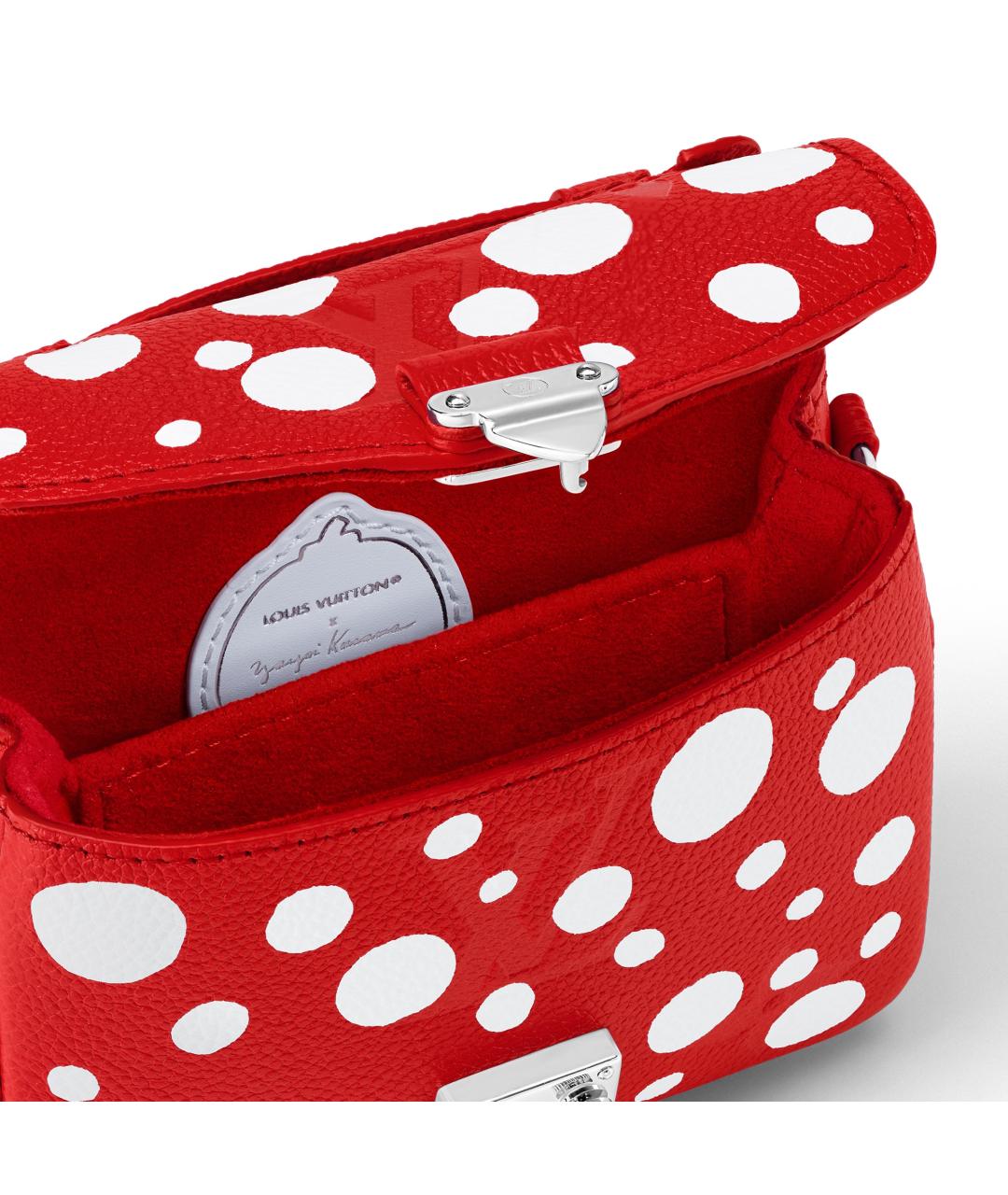 LOUIS VUITTON Красная кожаная сумка через плечо, фото 4