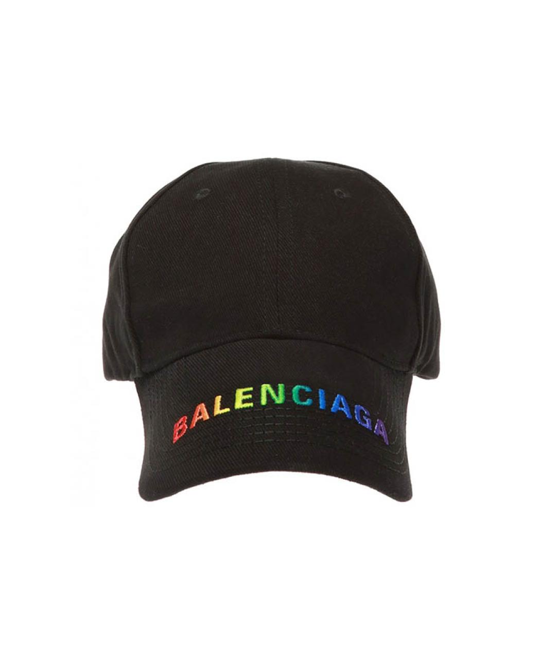 BALENCIAGA Черная хлопковая кепка, фото 1