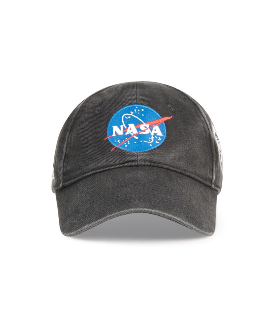 BALENCIAGA Черная хлопковая кепка, фото 2