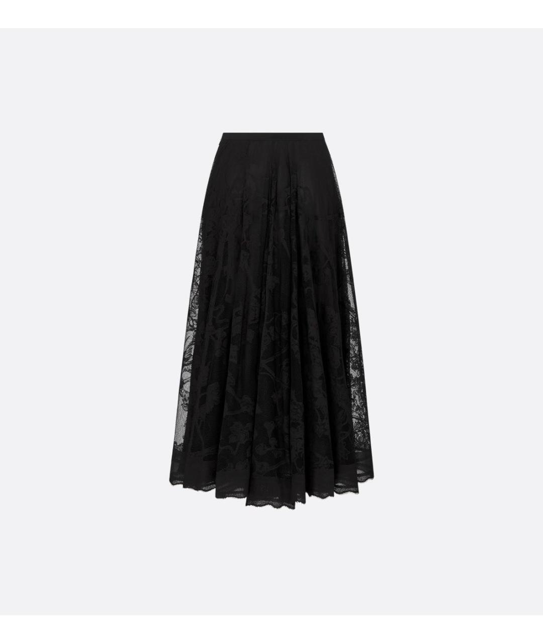 CHRISTIAN DIOR Черная хлопковая юбка миди, фото 4