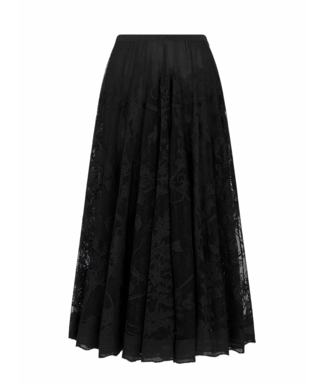 CHRISTIAN DIOR Черная хлопковая юбка миди, фото 1