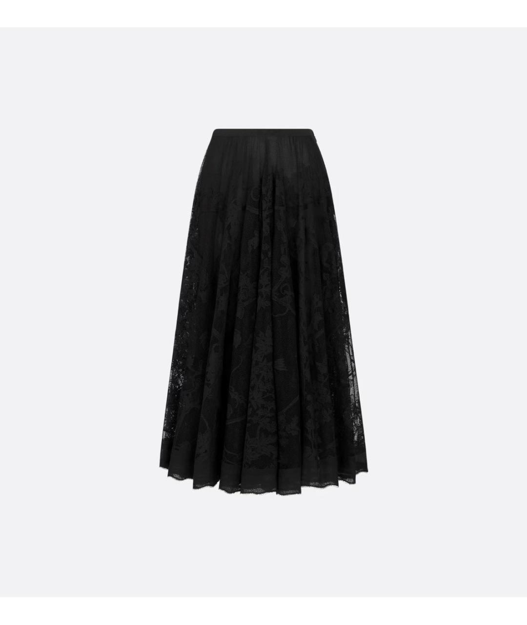 CHRISTIAN DIOR Черная хлопковая юбка миди, фото 5