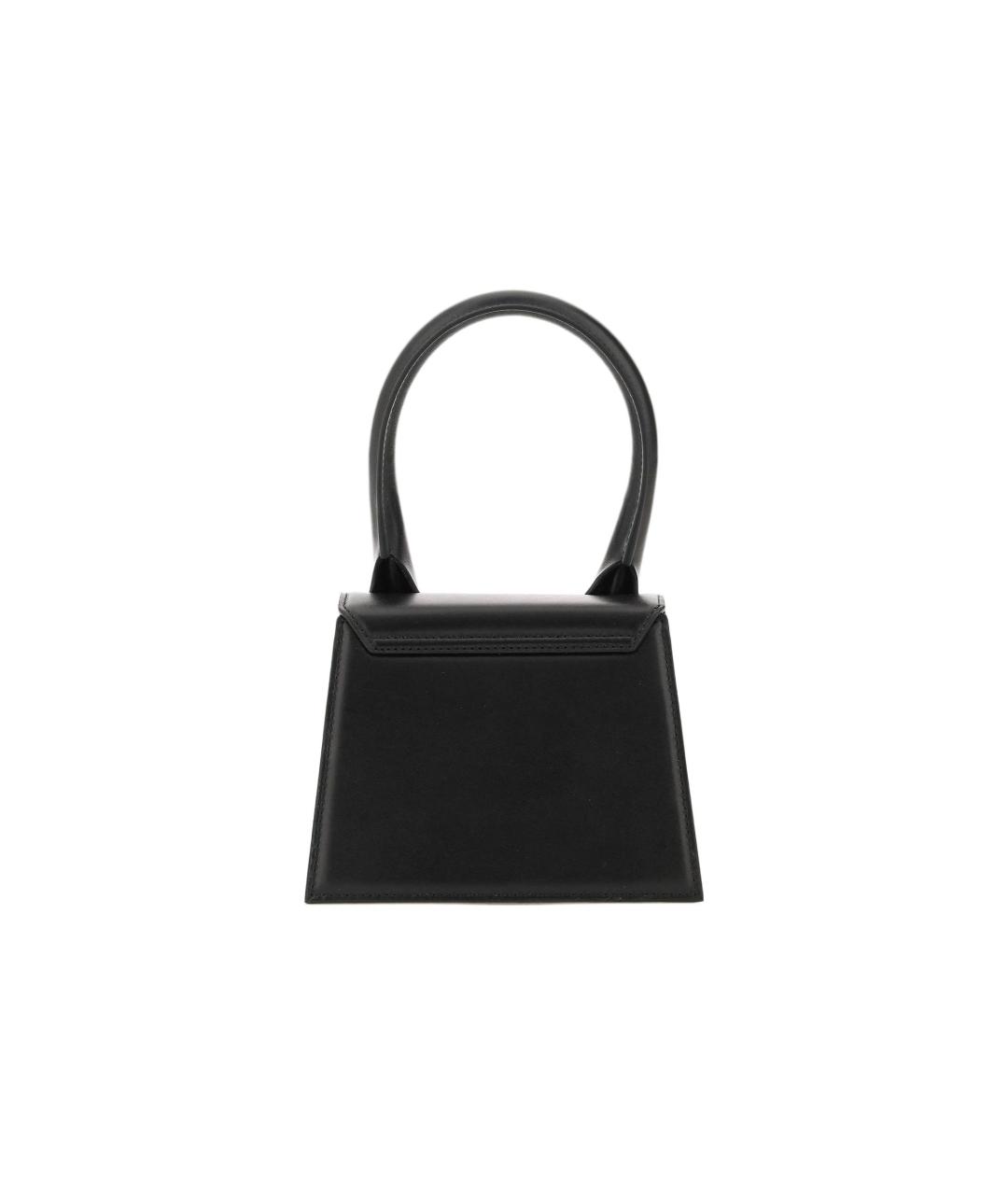 JACQUEMUS Черная кожаная сумка через плечо, фото 4