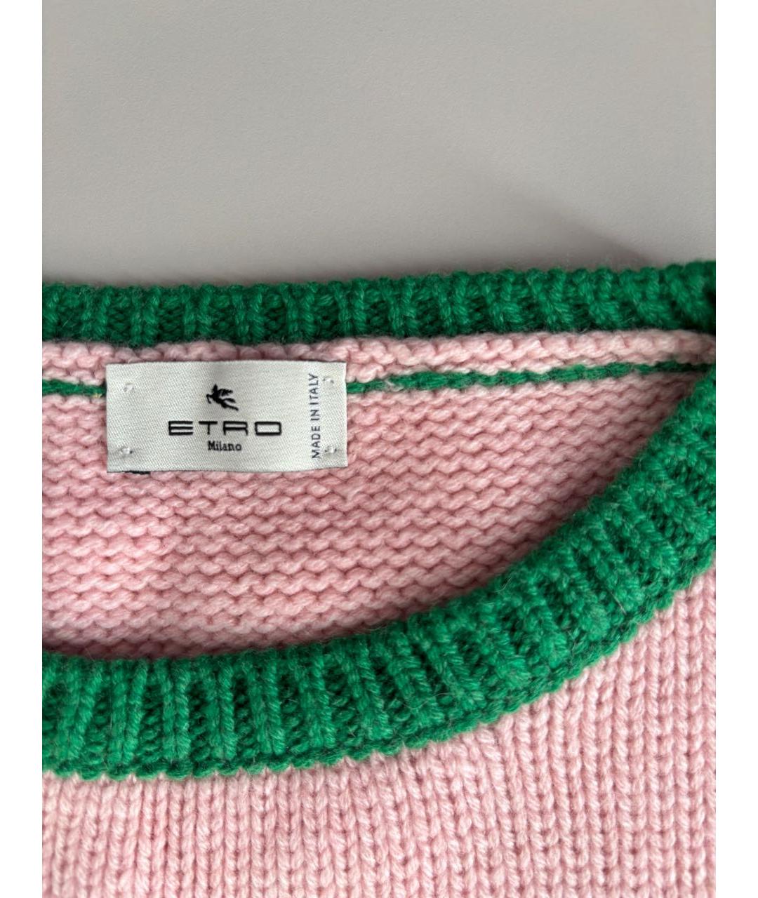 ETRO Розовая шерстяная жилетка, фото 3