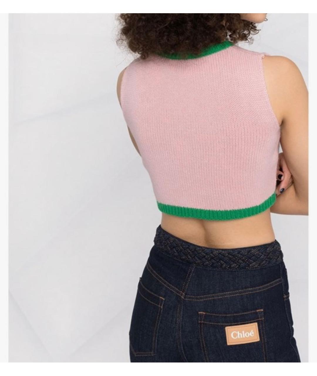 ETRO Розовая шерстяная жилетка, фото 7