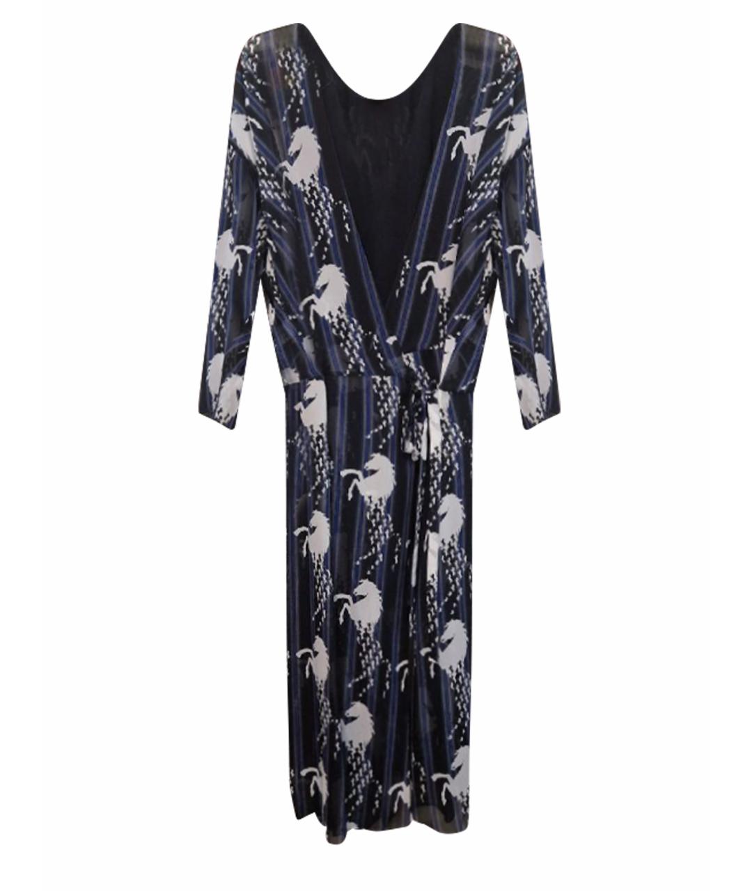 CHLOE Темно-синее креповое повседневное платье, фото 1