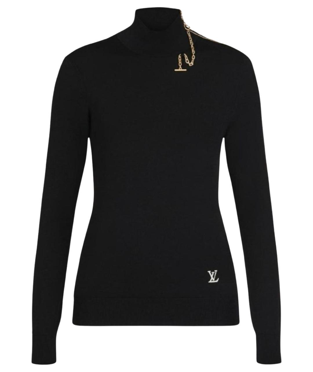 LOUIS VUITTON Черная вискозная водолазка, фото 1