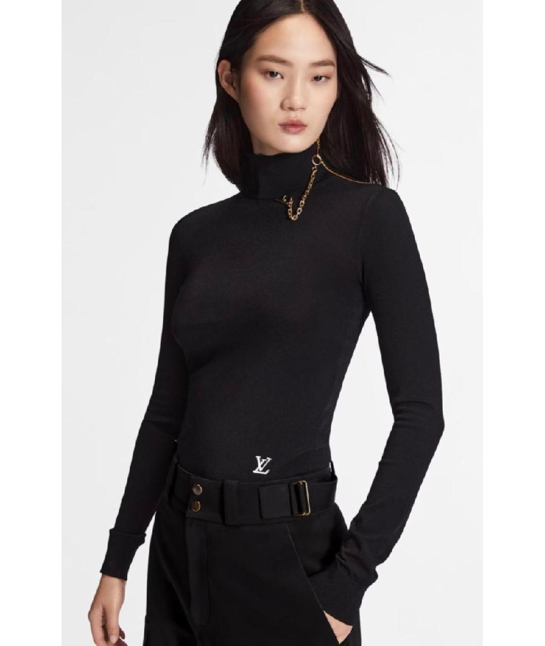 LOUIS VUITTON Черная вискозная водолазка, фото 7