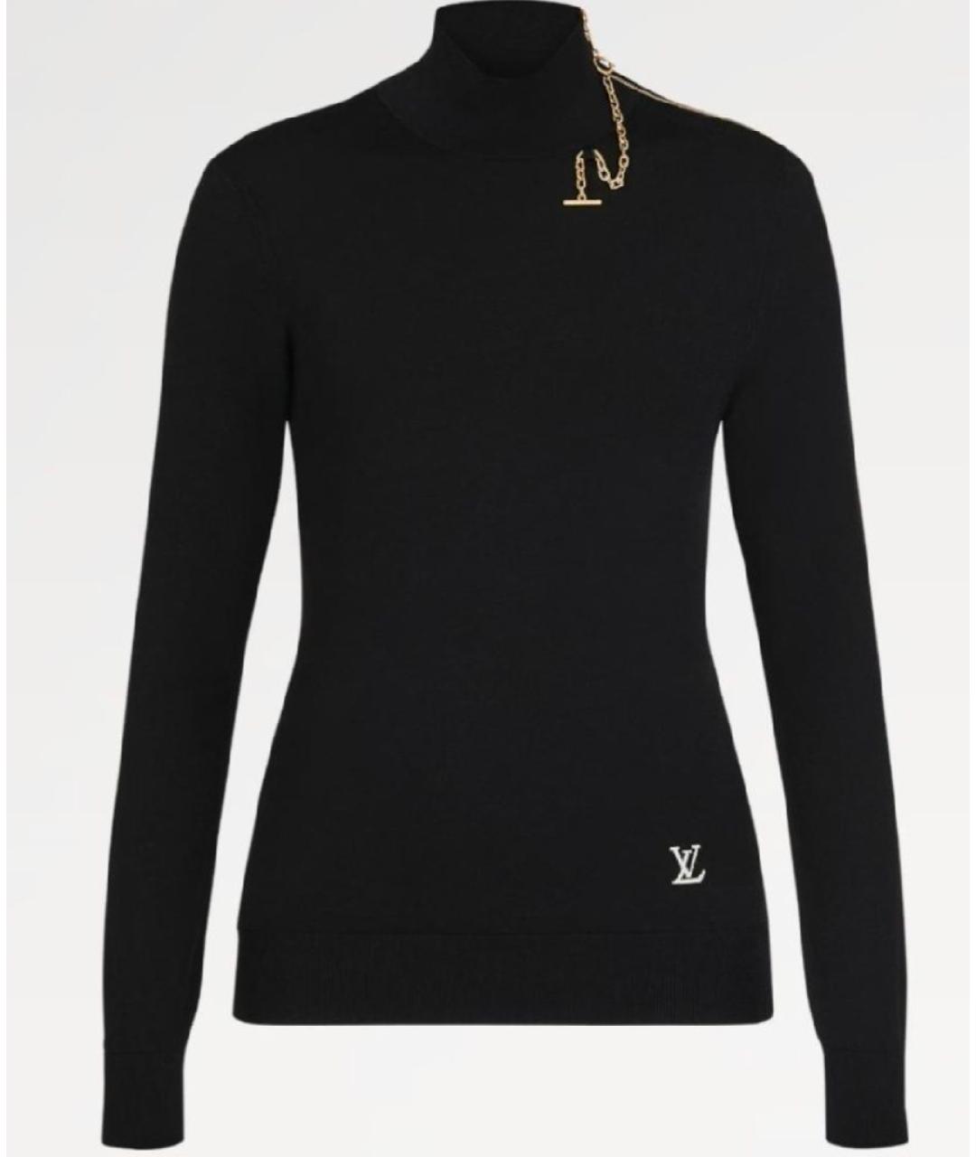 LOUIS VUITTON Черная вискозная водолазка, фото 9